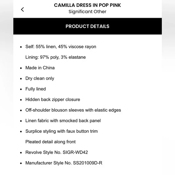 NWT Significant Other Camilla Dress in Pop Pink - Picture 4 of 8
